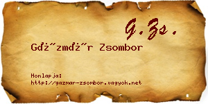 Gázmár Zsombor névjegykártya